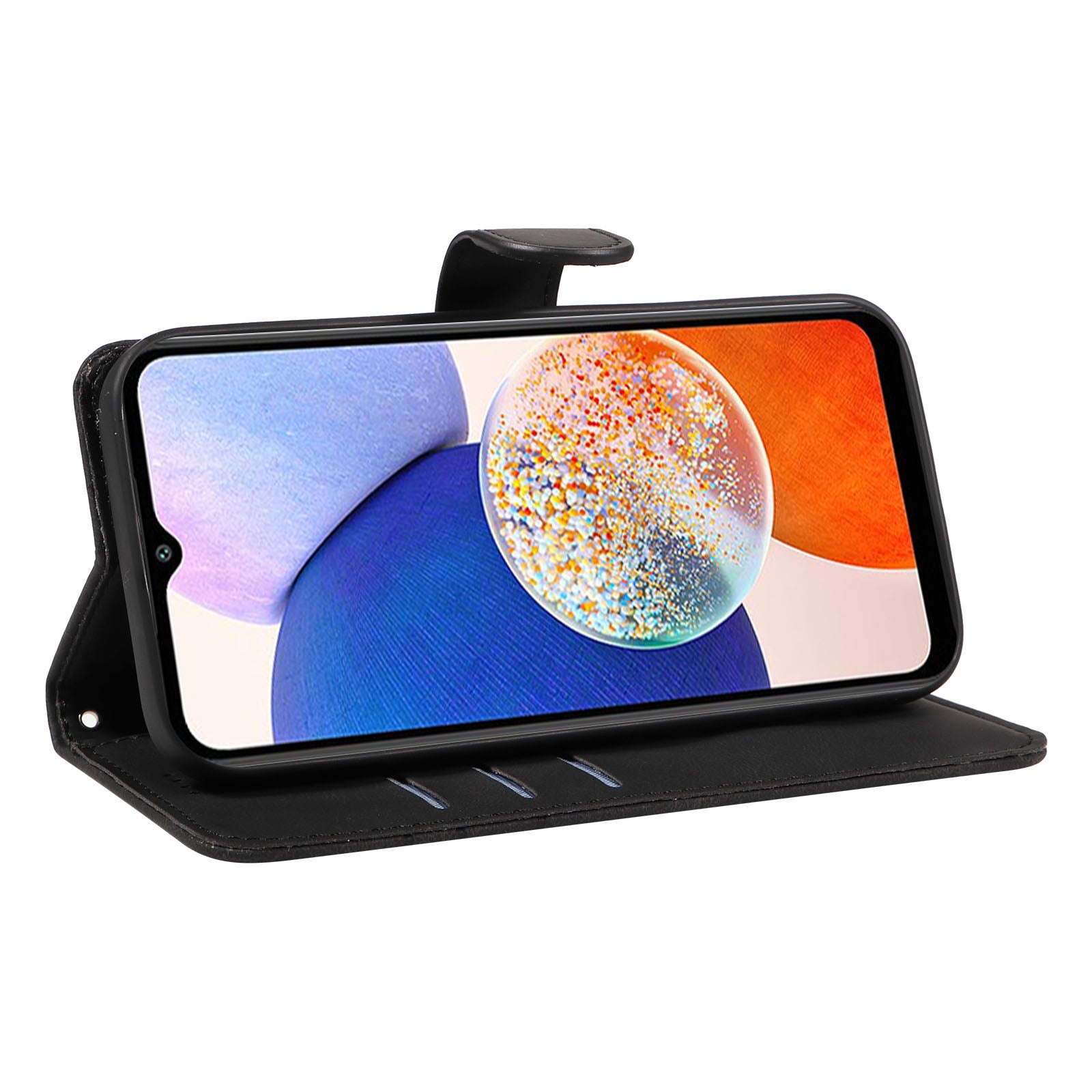 For Samsung Galaxy A14 5G Drop-proof Wallet Stand Case Imprinted Line PU Leather Phone Cover For Samsung Galaxy A14 5G Drop-proof Wallet Stand Case Imprinted Line PU Leather Phone Cover